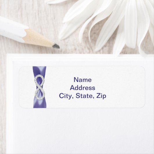 Lila Blue Diamond Infinity Address Labels (Insitu)