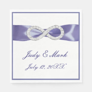 Lila Blue Diamond Infinity Paper Napkins Serviette