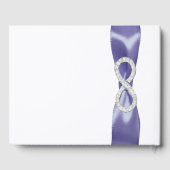 Lila Blue Diamond Infinity Wedding Guestbook Gästebuch (Rückseite)