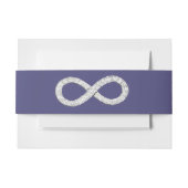 Lila Blue Diamond Unendlichkeit Einladung Bauchban Einladungsbanderole (Vorderseite Beispiel)