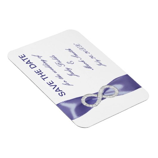 Lila Blue Diamond Unendlichkeit Speichern Sie das Magnet (Rechte Seite)
