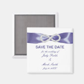 Lila Blue Diamond Unendlichkeit Speichern Sie das Magnet (Vorderseite/Rückseite)