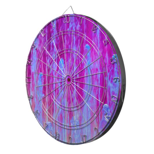 Lila & Blue Digitale Abstrakte Kunst Dartscheibe (Vorderseite rechts)