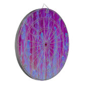 Lila & Blue Digitale Abstrakte Kunst Dartscheibe (Vorderseite Links)