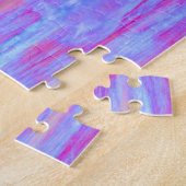 Lila & Blue Digitale Abstrakte Kunst Puzzle (Seite)
