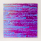 Lila & Blue Digitale Abstrakte Kunst Puzzle (Horizontal)