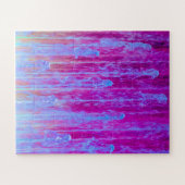 Lila & Blue Digitale Abstrakte Kunst Puzzle (Horizontal)