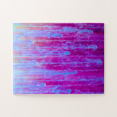 Lila & Blue Digitale Abstrakte Kunst Puzzle (Horizontal)
