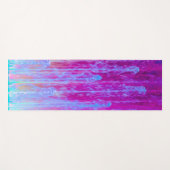 Lila & Blue Digitale Abstrakte Kunst Yogamatte (Vorderseite (Horizontal))