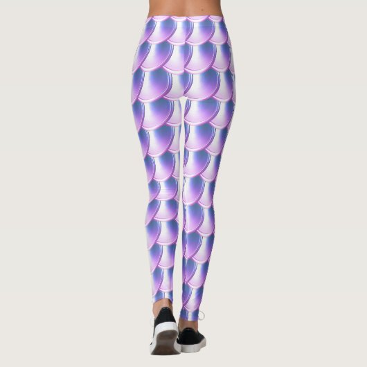 Lila Blue Dragon Scale Cosplay Leggings (Rückseite)