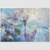Lila Blue Dragonfly Vintag Floral Decoupage Seidenpapier (Vorderseite)