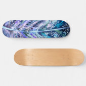Lila Blue Feather Skateboard-Geschenk Skateboard (Horizontal)