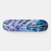 Lila Blue Feather Skateboard-Geschenk Skateboard (Horizontal)