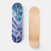 Lila Blue Feather Skateboard-Geschenk Skateboard (Vorderseite)