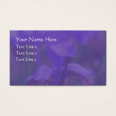 Lila Blue Flag Iris Blume Business Card (Vorderseite)
