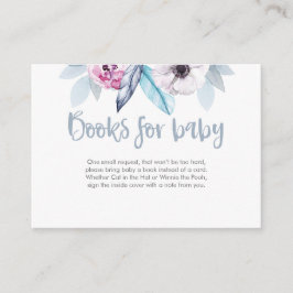 Lila Blue Floral Books für Baby Showcard Begleitkarte