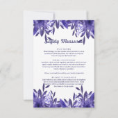 Lila Blue Floral Folienkarte (Vorderseite)