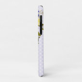 Lila Blue Floral Polka Dot Monogramm Case-Mate iPhone Hülle (Hinten/Links)