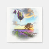 Lila Blue Floral Serviette (Vorderseite)