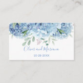 Lila Blue Floral Wedding Begleitkarte (Rückseite)