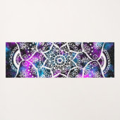 Lila Blue Galaxy Mandala Yoga Mat Yogamatte (Rückseite (Horizontal))
