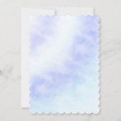 Lila Blue Gefärbte Krawatte Brautdusche Einladung (Rückseite)