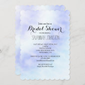 Lila Blue Gefärbte Krawatte Brautdusche Einladung (Vorne/Hinten)