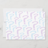 Lila & Blue Gender Reveal Baby Dusche Party Einladung (Rückseite)