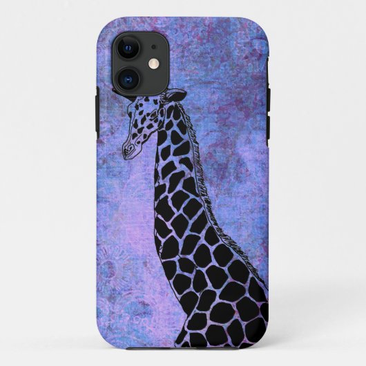 Lila/Blue Giraffe II - Fall iPhone 5/5S Case-Mate iPhone Hülle (Rückseite)