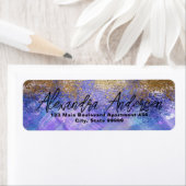 Lila Blue Gold Glitzer Artistic Modern Glam (Insitu)