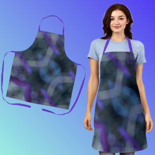 Lila Blue Gray Abstrakt Boho Chic Schürze