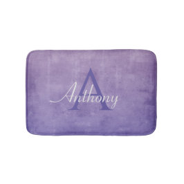 Lila Blue Gray rustikale Abstrakte Bezeichnung Mon Badematte