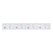 Lila Blue Gray Winter Snowflake Patter Ripsband (Vorderseite)