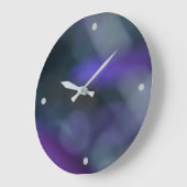 Lila Blue Green Gray Abstrakt Minimalistisch Große Wanduhr (Winkel)