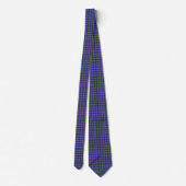 Lila Blue Green Kariert Men Necktie Krawatte (Rückseite)