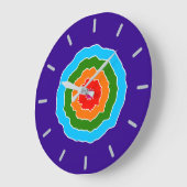 Lila Blue Green Orange Red Große Wanduhr (Winkel)