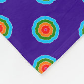 Lila Blue Green Orange Red Rings Fleecedecke (Ecke)