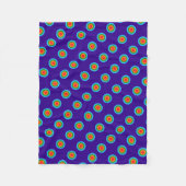 Lila Blue Green Orange Red Rings Fleecedecke (Vorderseite)