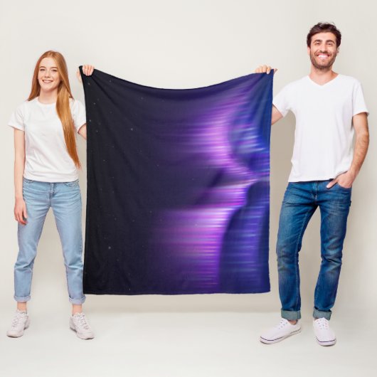 Lila Blue Haze Sky - Polarlichter Fleecedecke (Beispiel)