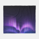 Lila Blue Haze Sky - Polarlichter Fleecedecke (Vorderseite (Horizontal))