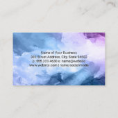 Lila Blue Hues | Wasserfarbe Künstlerisch Visitenkarte (Rückseite)