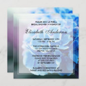 Lila-Blue-Hydrangea-Brautparty Einladung (Vorne/Hinten)