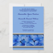 Lila Blue Hydrangea Hochzeitseinladungen Einladung (Vorderseite)