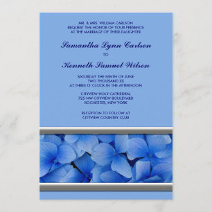 Lila Blue Hydrangea Hochzeitseinladungen Einladung