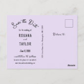 Lila Blue Hydrangea Wedding Foto Save the Date Postkarte (Rückseite)