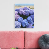 Lila, Blue Hydrangea Wrapped Canvas Leinwanddruck (Insitu (Wohnzimmer))