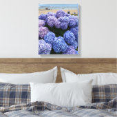 Lila, Blue Hydrangea Wrapped Canvas Leinwanddruck (Insitu (Schlafzimmer))