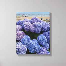 Lila, Blue Hydrangea Wrapped Canvas Leinwanddruck