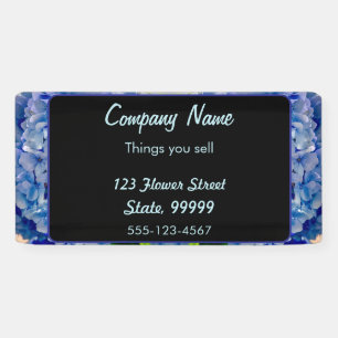 Lila Blue Hydrangeas Bouquets Banner