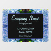 Lila Blue Hydrangeas Bouquets Fensteraufkleber (Blatt)